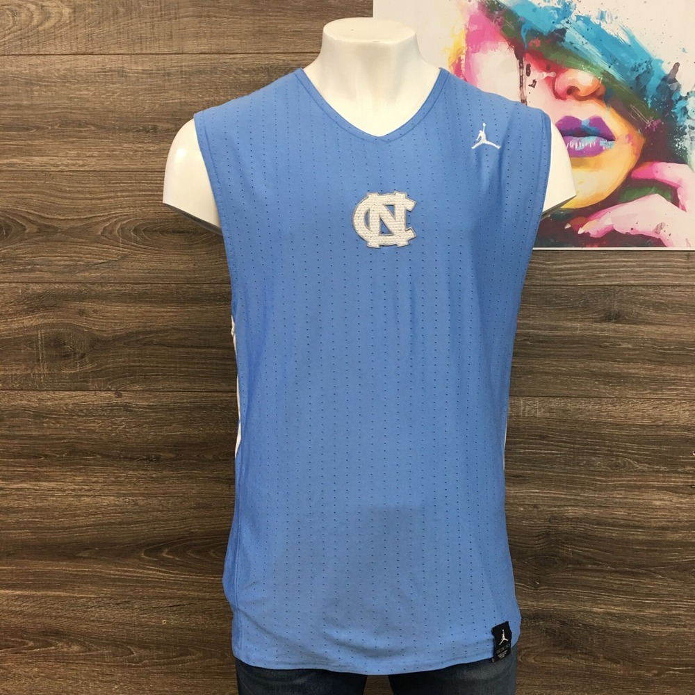 Vintage Jordan North Carolina Jersey Mens Size L Blue Tar Heels‎ Reversible Y2K